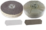 Bench Grinder Polishing Kit 150mm Double Wide Buffs (Alum / Alloys)