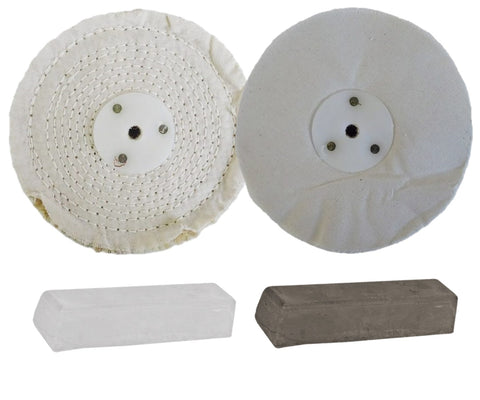Bench Grinder Polishing Kit 150mm Buffs (Alum / Alloys)
