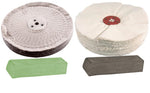 Bench Grinder Polishing Kit 200mm Double Wide Buffs (Stainless / Brass)