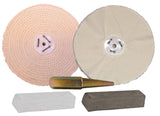 Bench Grinder Polishing Kit 200mm Buffs + Spindle (Alum / Alloys)