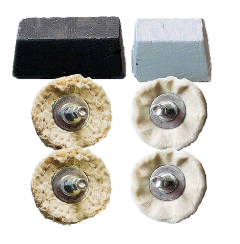Drill Polishing Kit 4 Buffs 50mm (ideal for Alloy Rims)